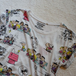 White Peanuts Graphic T-Shirt